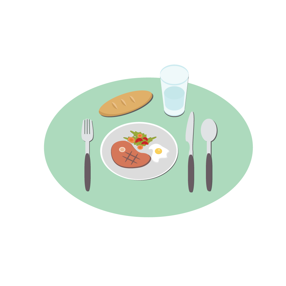What are the arrangements in the dinner hall?